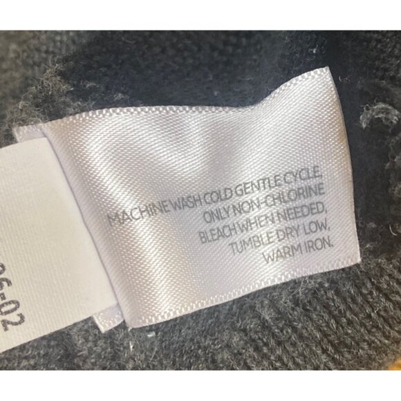 Old Navy Argyle V-Neck Sweater XL Gray & Black 100% Cotton Mens Pullover - Picture 6 of 6